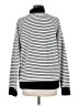 Evereve Stripes White Turtleneck Sweater Size M - photo 2