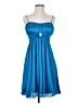 Morgan & Co. 100% Polyester Solid Blue Cocktail Dress Size XS - photo 1