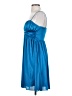 Morgan & Co. 100% Polyester Solid Blue Cocktail Dress Size XS - photo 5