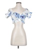 Shein Blue Short Sleeve Blouse Size 4 - photo 1