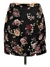 About Us 100% Polyester Floral Black Casual Skirt Size L - photo 1