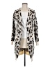 Shein 100% Polyester Animal Print Ivory Cardigan Size 6 - photo 1