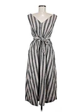 chinese dress ladies Cream/Brown Stripe Midi Dress – Clothe Boutique main image 1
