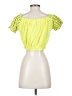 Marabou Yellow Short Sleeve Blouse Size S - photo 2
