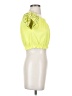 Marabou Yellow Short Sleeve Blouse Size S - photo 4