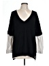 Trouve Black 3/4 Sleeve Top Size L - photo 1