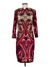 Neiman Marcus Paisley Burgundy Cocktail Dress Size 8 - photo 2