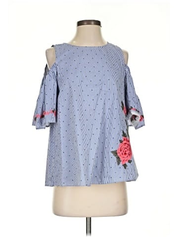 Blue Rain 3/4 Sleeve Blouse (view 1)