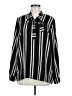 Acevog Stripes Black Long Sleeve Blouse Size M - photo 1