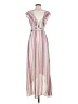 Leith 100% Polyester Stripes Pink Casual Dress Size XXS - photo 2