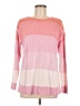 T by Talbots 100% Cotton Color Block Pink Pullover Sweater Size M - photo 1