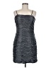 Aqua 100% Polyester Metallic Silver Cocktail Dress Size 8 - photo 1