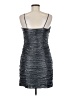 Aqua 100% Polyester Metallic Silver Cocktail Dress Size 8 - photo 2