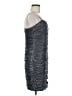 Aqua 100% Polyester Metallic Silver Cocktail Dress Size 8 - photo 4