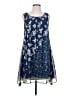 Max Studio 100% Polyester Floral Blue Casual Dress Size XS - photo 1