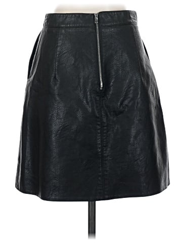 Zara Basic Faux Leather Skirt (view 2)