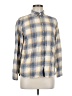 Uniqlo 100% Cotton Plaid Blue Long Sleeve Button-Down Shirt Size M - photo 1