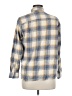 Uniqlo 100% Cotton Plaid Blue Long Sleeve Button-Down Shirt Size M - photo 2