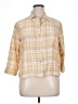 Notations Plaid Yellow 3/4 Sleeve Button-Down Shirt Size XL - photo 1