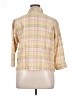 Notations Plaid Yellow 3/4 Sleeve Button-Down Shirt Size XL - photo 2