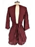 Blue Life 100% Rayon Solid Burgundy Romper Size S - photo 2