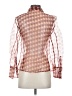 Zara Houndstooth Red Long Sleeve Blouse Size S - photo 2