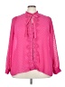 Torrid 100% Polyester Pink Long Sleeve Blouse Size 3X Plus (3) - photo 1