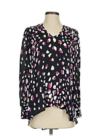 Annie Griffin Long Sleeve Silk Top (view 1)