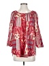 Chaps 100% Nylon Red 3/4 Sleeve Blouse Size M - photo 1