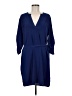 BCBGMAXAZRIA Solid Blue Casual Dress Size M - photo 1