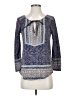 Lucky Brand Blue 3/4 Sleeve Blouse Size S - photo 1