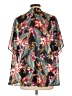 Heart & Hips 100% Polyester Tropical Black Kimono Size XL - photo 2