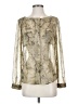 Ecote Metallic Gold Long Sleeve Blouse Size S - photo 1