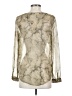 Ecote Metallic Gold Long Sleeve Blouse Size S - photo 2