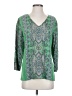 J.Jill 100% Viscose Green 3/4 Sleeve Blouse Size S - photo 1