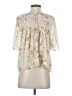 Ann Taylor LOFT Ivory Short Sleeve Blouse Size S - photo 2