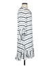 Max Studio 100% Rayon Stripes White Casual Dress Size XS - photo 4