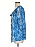 Velvet 100% Silk Blue 3/4 Sleeve Silk Top Size S - photo 5