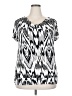 Marisa Christina 100% Rayon Silver Short Sleeve Blouse Size 1X - photo 1