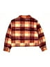 Sugar & Jade 100% Polyester Plaid Orange Jacket Size 10 - photo 2