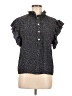 Koch 100% Polyester Polka Dots Black Short Sleeve Blouse Size M - photo 1