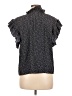 Koch 100% Polyester Polka Dots Black Short Sleeve Blouse Size M - photo 2