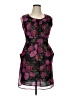 Tulle 100% Polyester Floral Black Purple Cocktail Dress Size XL - photo 1