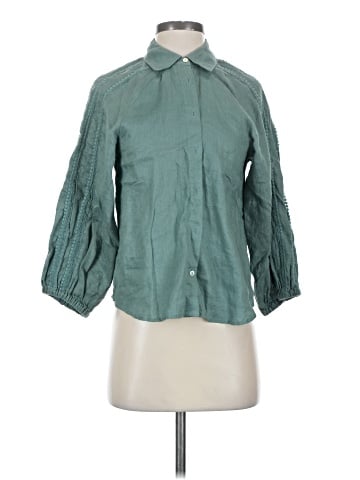 Elie Tahari 3/4 Sleeve Button-Down Shirt (view 1)