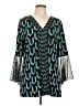 JM Collection Teal 3/4 Sleeve Blouse Size L - photo 1
