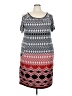 Mlle Gabrielle Graphic Gray Casual Dress Size 3X - photo 1