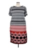 Mlle Gabrielle Graphic Gray Casual Dress Size 3X - photo 2