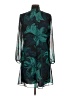 Anne Klein 100% Polyester Print Teal Casual Dress Size 6 - photo 2