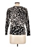 Escada Animal Print Silver Black Cardigan Size L - photo 2