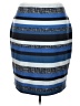 Roz & Ali Stripes Blue Casual Skirt Size 2X - photo 1
